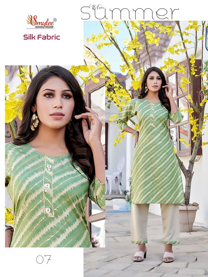 Smylee Silk Designer Printed Kurtis With Bottom Catalog